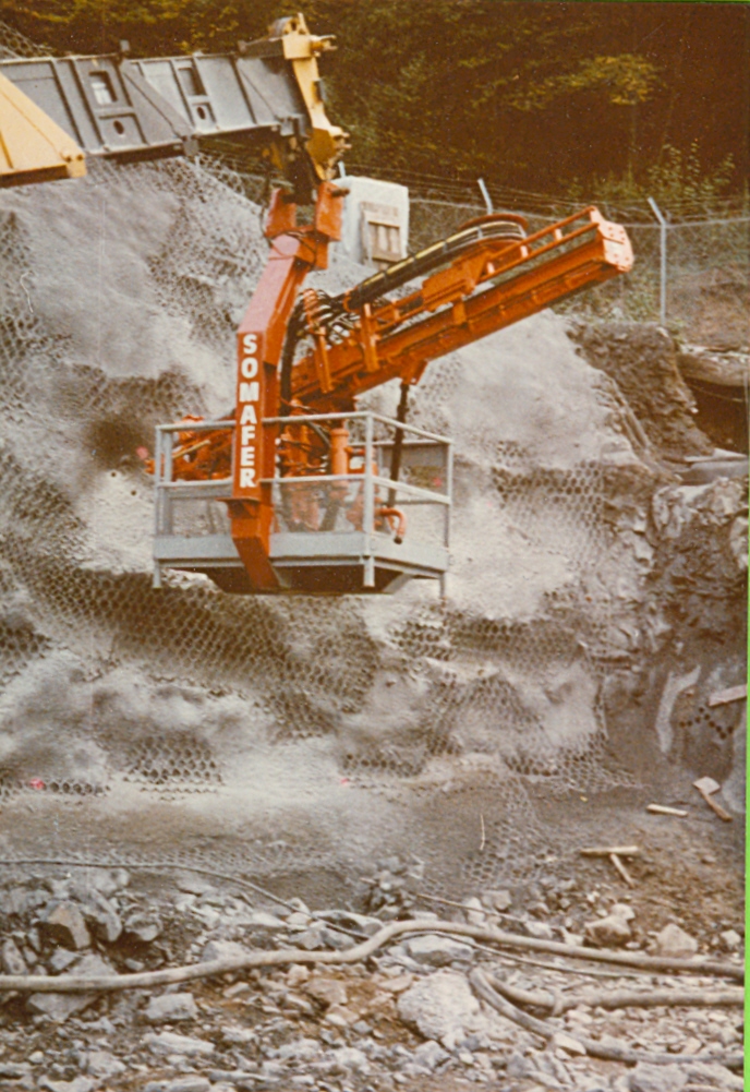 Anchor drilling machine on hard-to-reach walls