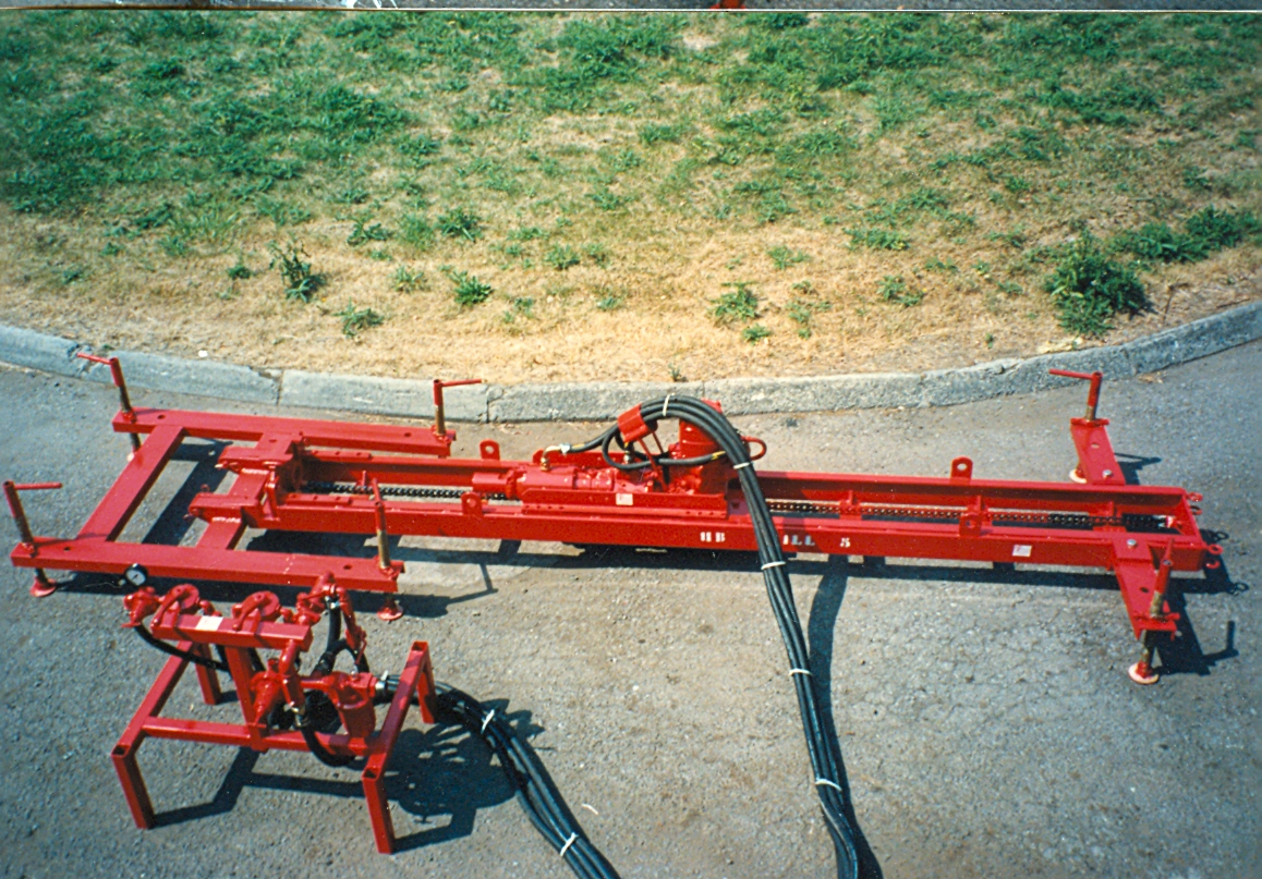 Machine in horizontal position with stabilizer